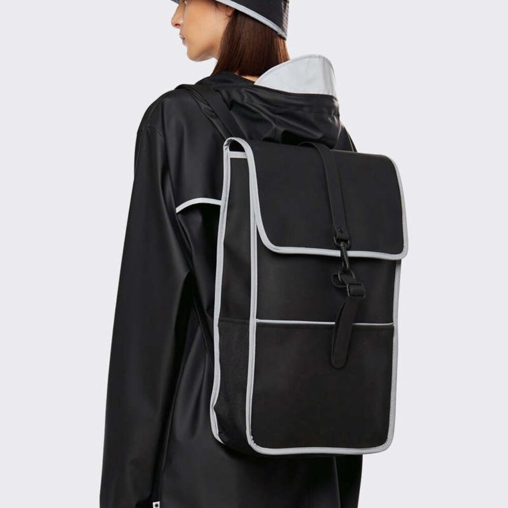 RAINS Reflective Backpack in Black MSRP $125. NWT